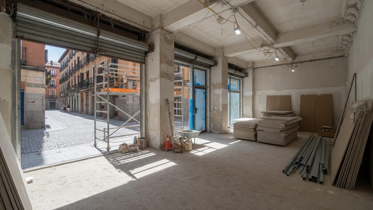 Planta baja comercial en el Centro de Madrid en acondicionamiento, abierta a la calle